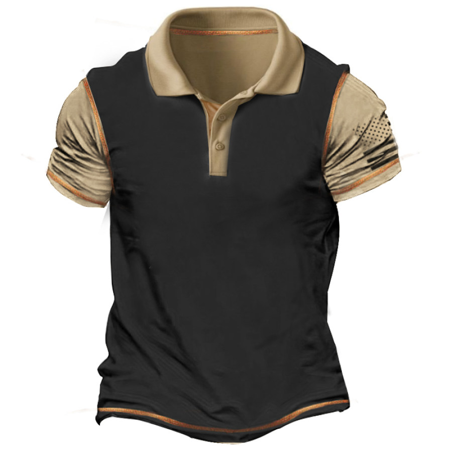 

Men's Outdoor American Flag Tactical Polo Shirt