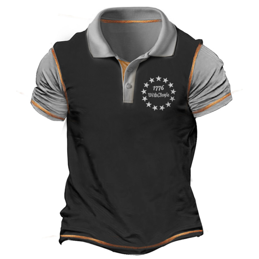 

Nanshan Retro 1776 Print Tactical Polo Shirt