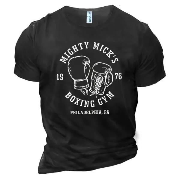 Mighty Mick'S 1976 Boxing Gym Philadelphia Pa Men's Cotton Short Sleeve T-Shirt - Blaroken.com 