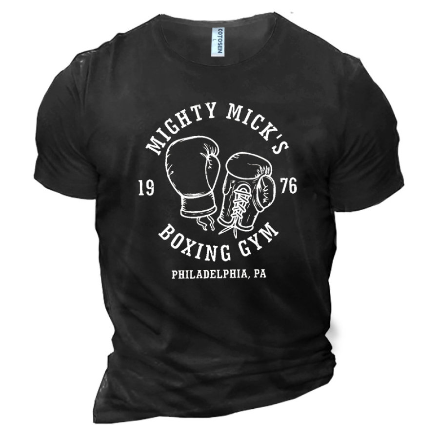 

Mighty Mick'S 1976 Boxing Gym Philadelphia Pa Men's Cotton Short Sleeve T-Shirt