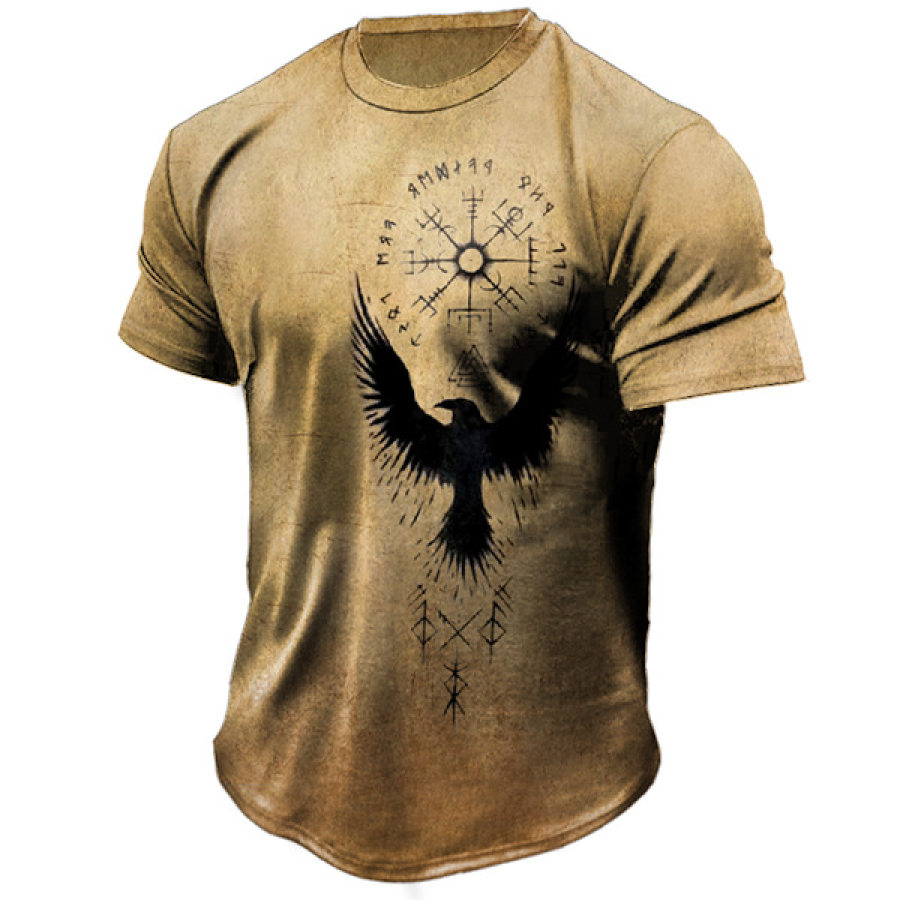

Boys Retro Viking Print Casual Short Sleeve T-Shirt