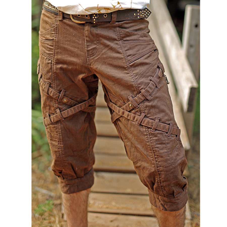 

Men's Vintage Western Denim Design Tactical Cargo Pants