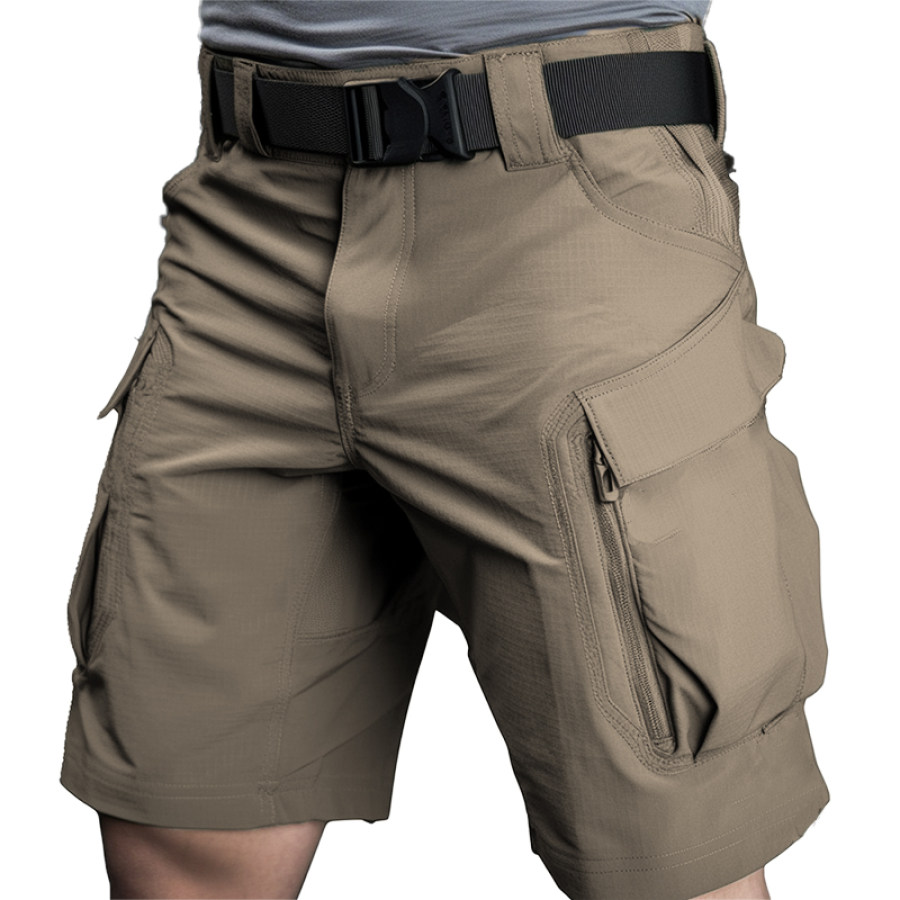 

Men's Outdoor Training Utility Workwear Multifunctional Zipper Pocket Shorts