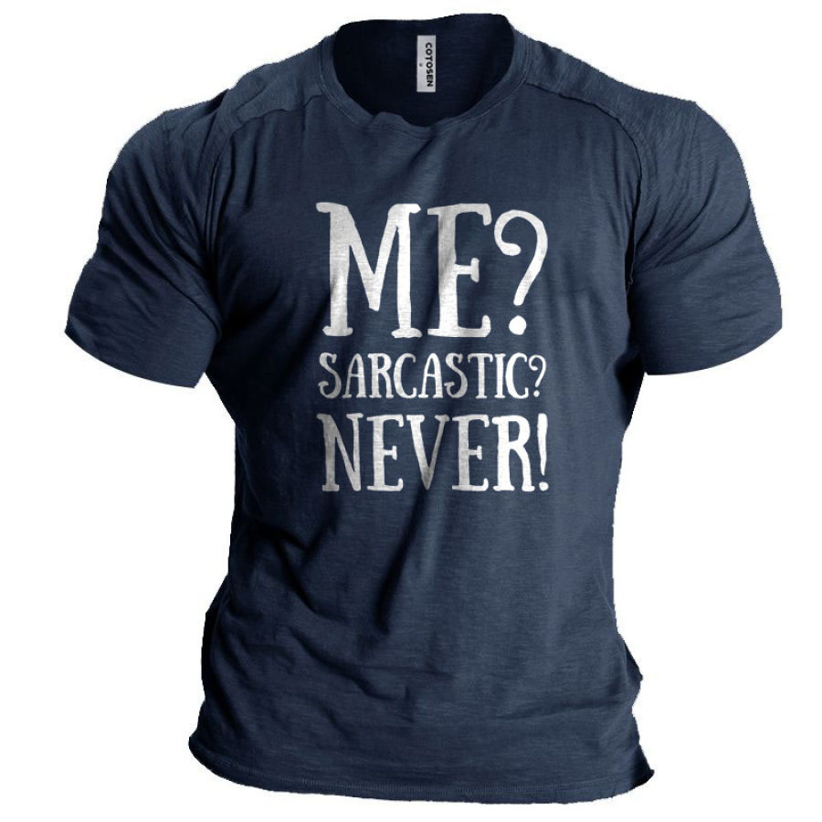 

Men's Vintage Me Sarcastic Never Funny Print T-Shirt