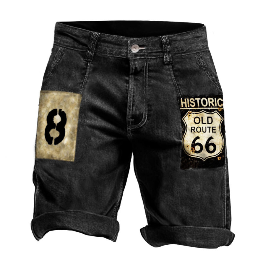 

Men's Outdoor Vintage Route 66 Denim Shorts