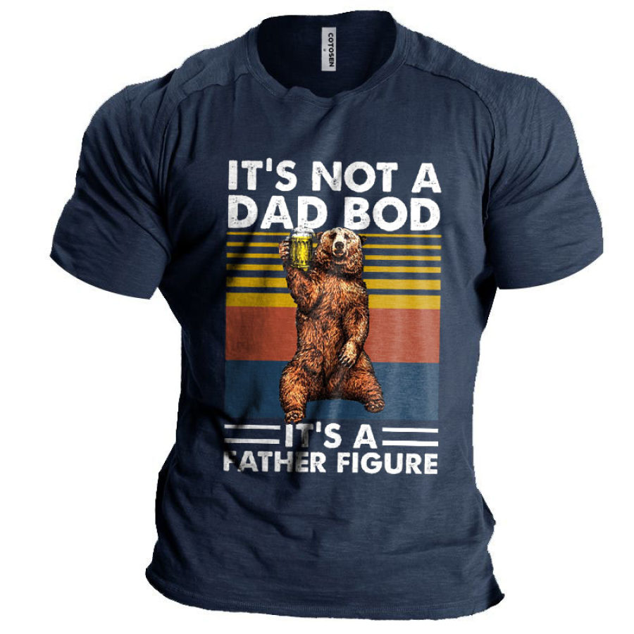 

Men's Vintage Its Not A Dad Bod Its A Father Figure Print T-Shirt