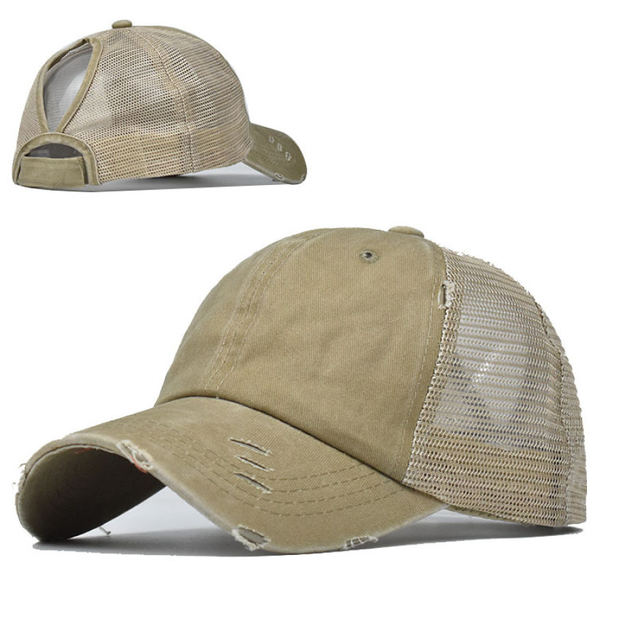 

Gorra De Béisbol De Malla Lavada Vintage Para Hombre