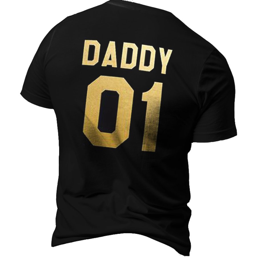 

Daddy 01 Men's Cotton Comfortable Father's Gift Print T-Shirt