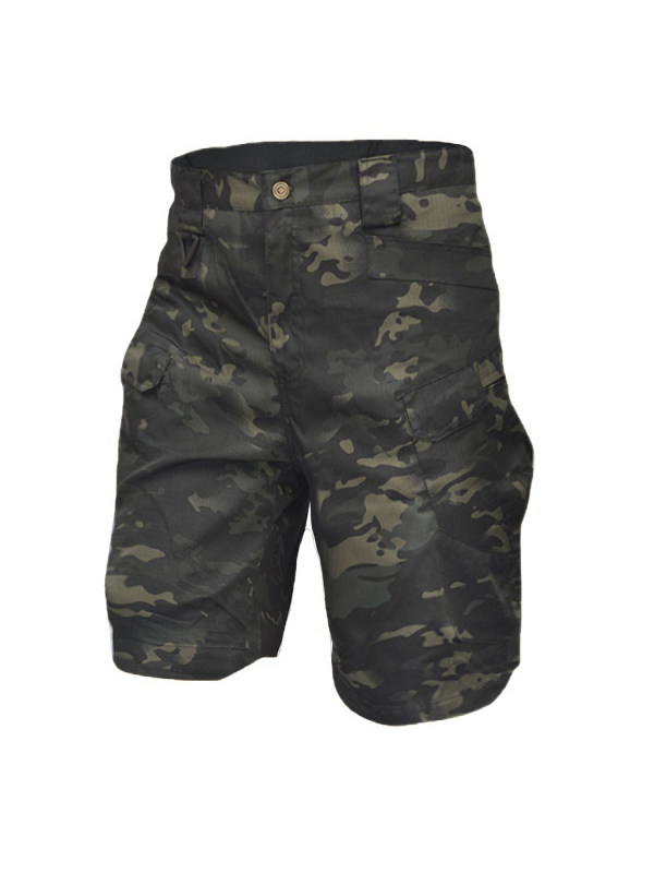 Men's Camouflage Multifunctional Waterproof Multi-Pocket Outdoor Tactical Shorts