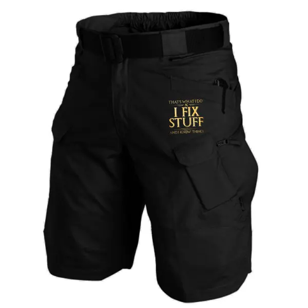 Men's I Fix Stuff Multifunctional Waterproof Multi-Pocket Outdoor Tactical Shorts - Kalesafe.com 