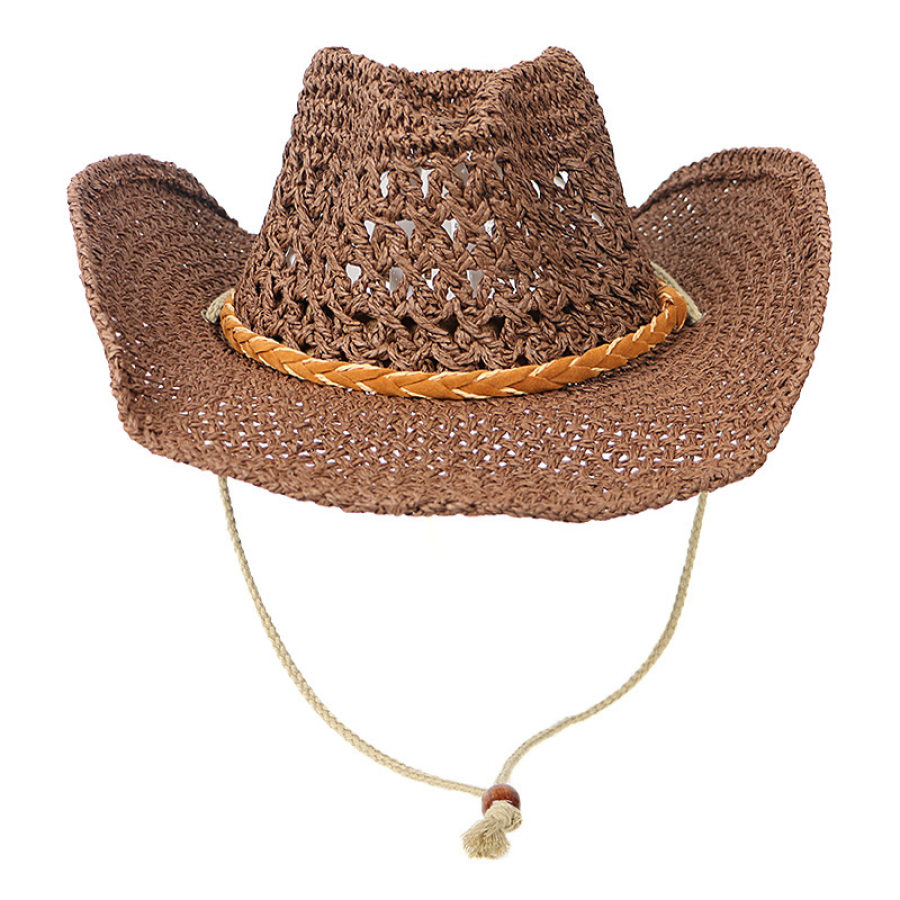 

Western Cowboy Rider Braided Straw Hat