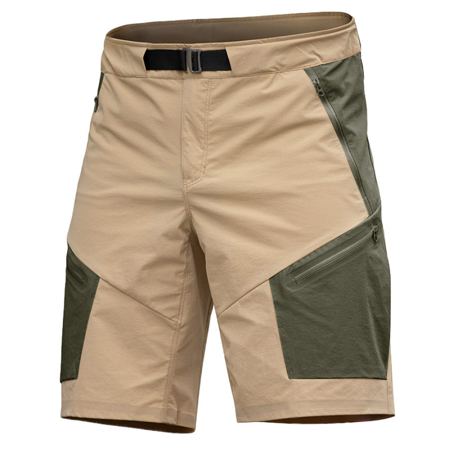 

Men's Outdoor Moisture Wicking Colorblock Lightweight Tactical Sports Cargo Shorts