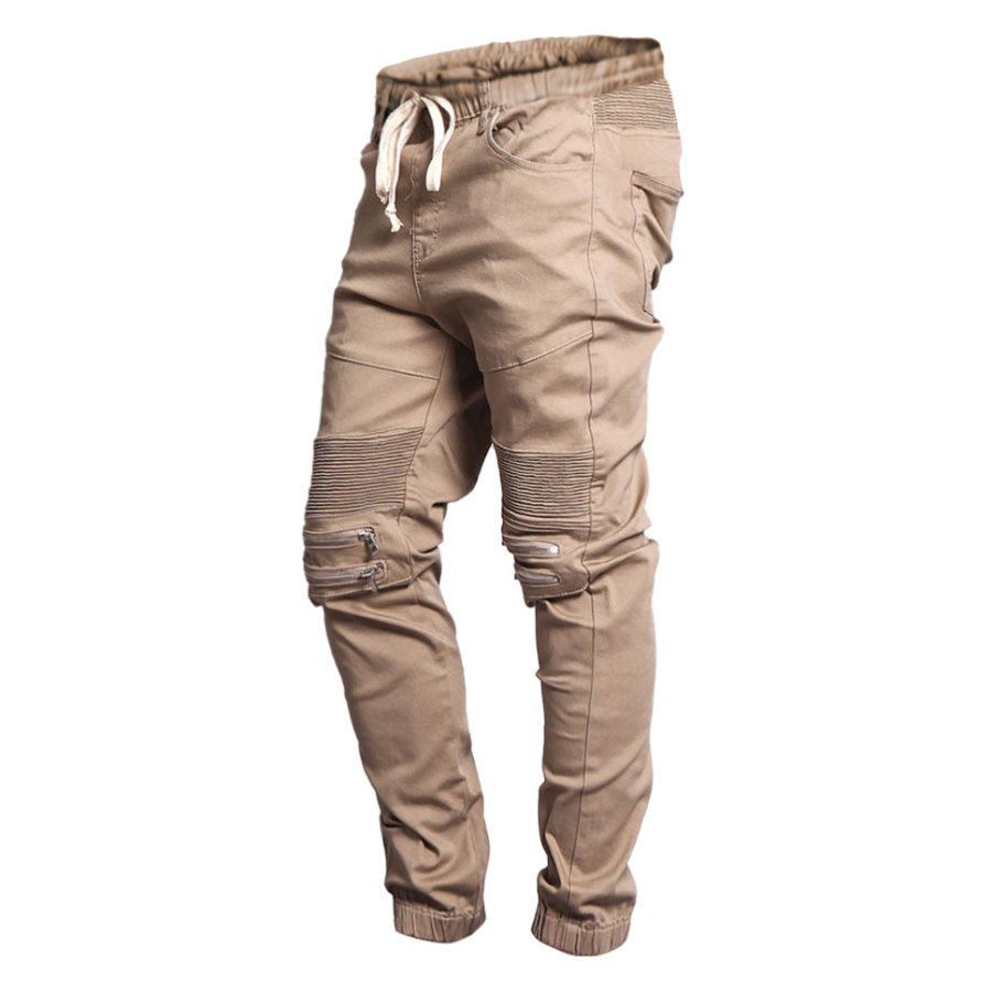 

Men's Outdoor Zipper Knee Biker Twill Jogger Pants