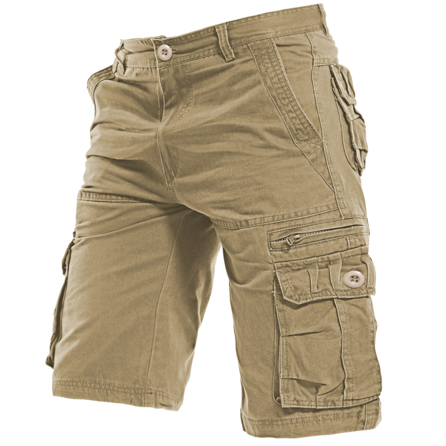 

Shorts Cargo Casual Masculino Com Vários Bolsos Para Atividades Ao Ar Livre