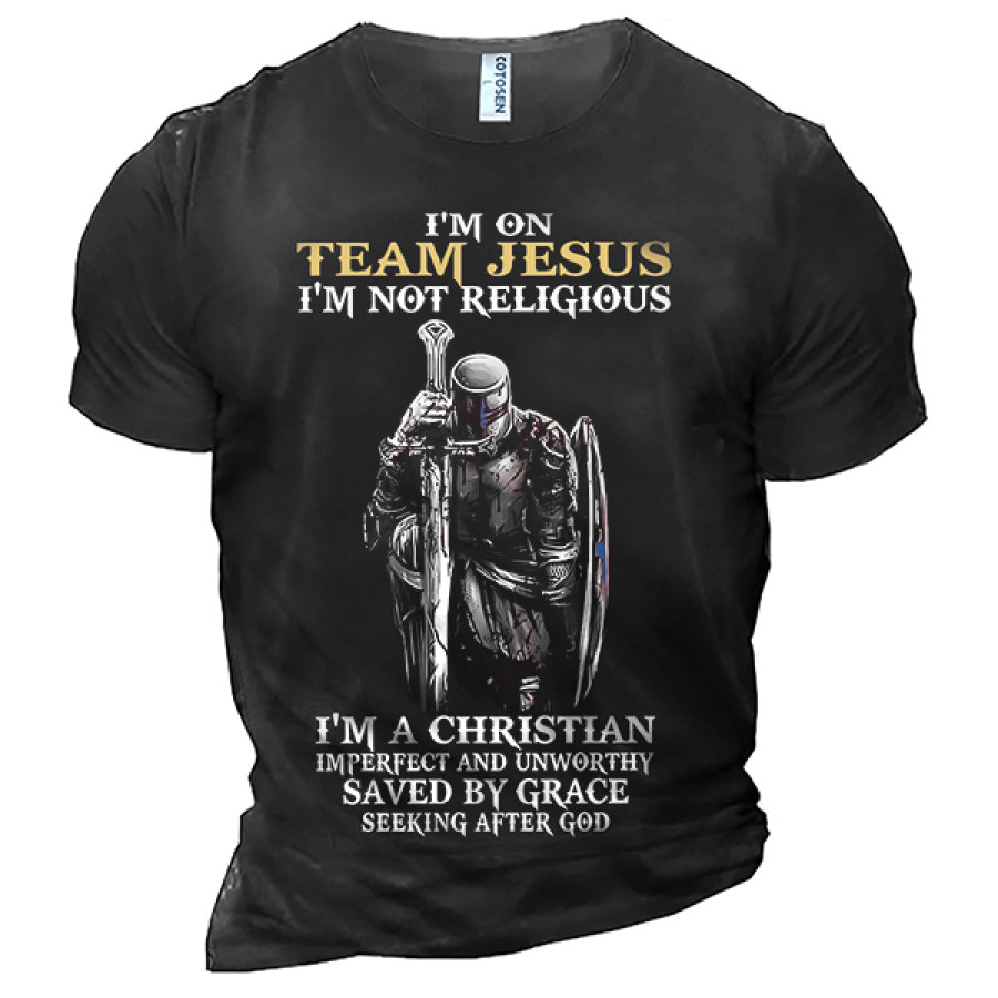 

Je Suis Un Chrétien Imparfait Et Indigne Sauvé Par La Grâce à La Recherche D'un T-shirt En Coton Pour Hommes Je Suis Un Chrétien Imperfe