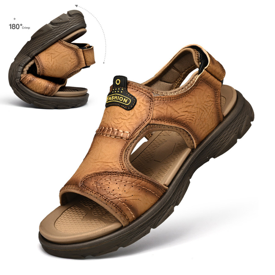 

Men's Outdoor Soft Non-slip Summer Beach Leather Sandals