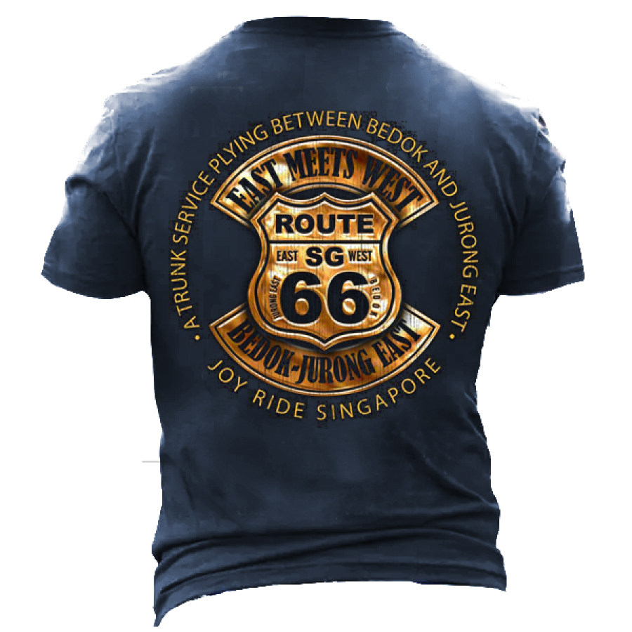 

Men's Vintage Route 66 Print T-Shirt Men's Vintage Route 66 Print T-Shirt