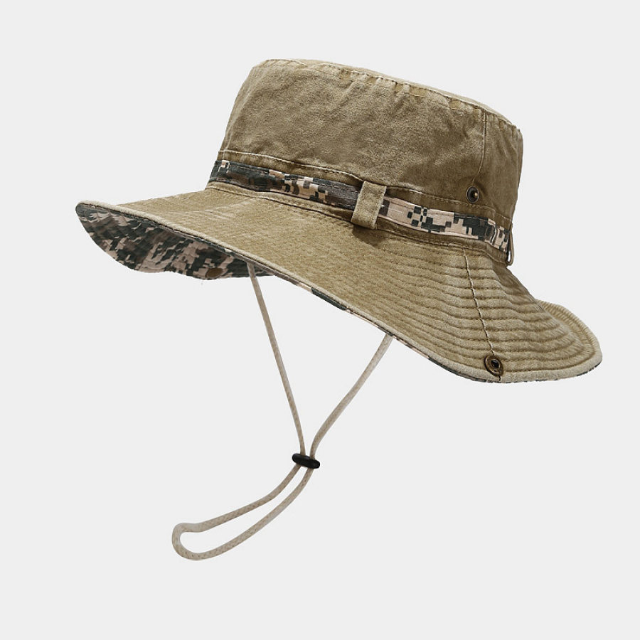 

Cappello Da Sole Da Escursionismo Mimetico Lavato Vintage Da Uomo