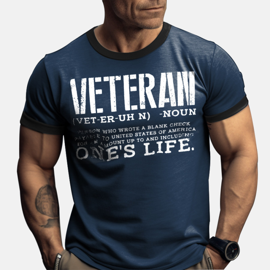 

Veteran Veteran Men's Classic Print Short-sleeved T-shirt