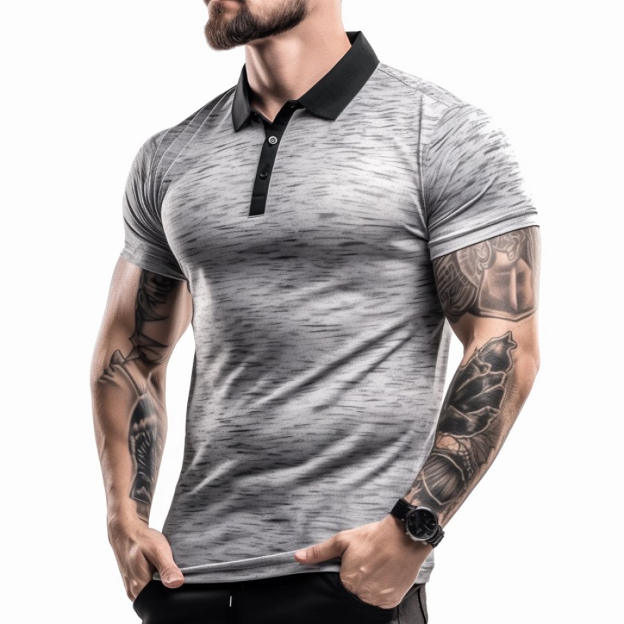 

Men's Breathable Casual Comfortable Colorblock POLO