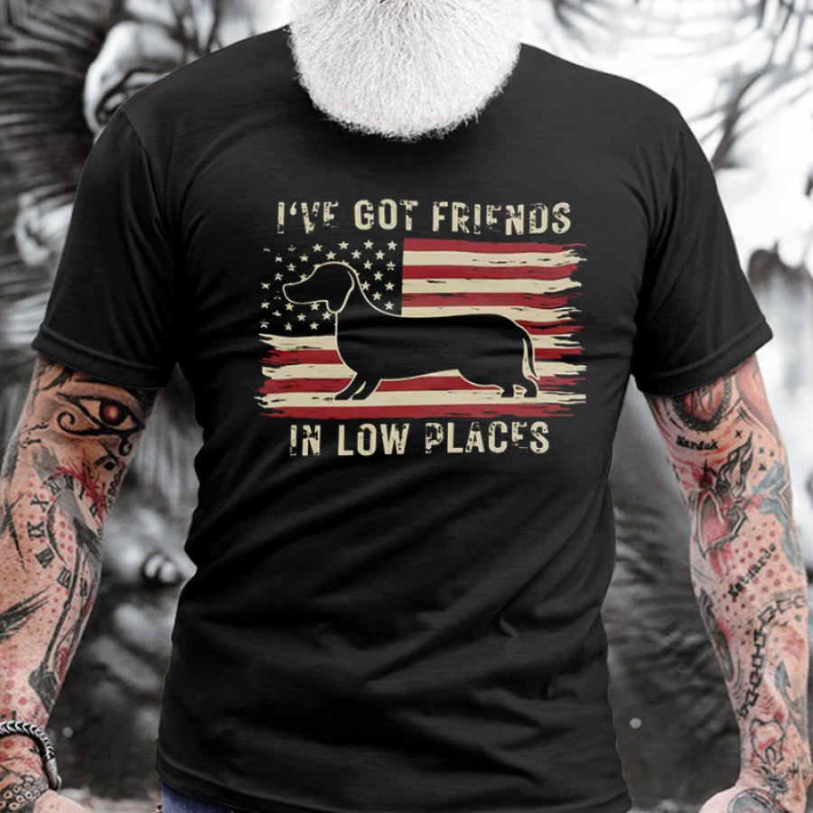 

Cotton I've Got Friends In Low Places Men's Short Sleeve T-Shirt