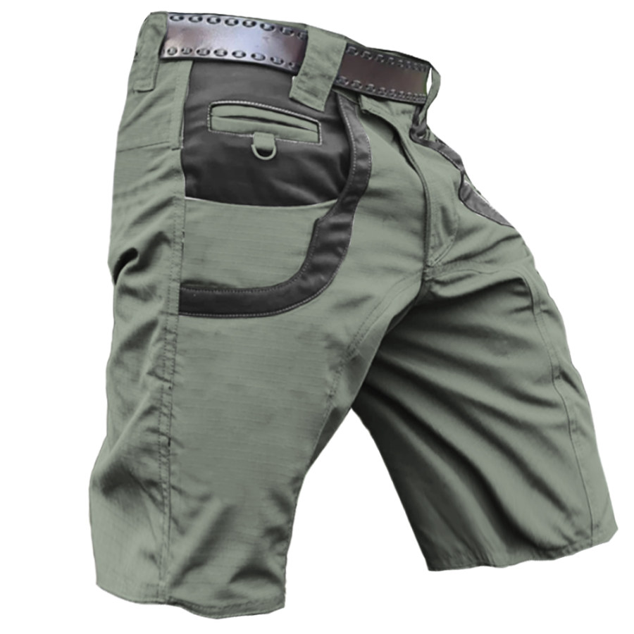 

Men's Outdoor Tactical Multifunctional Pocket Colorblock Cargo Shorts