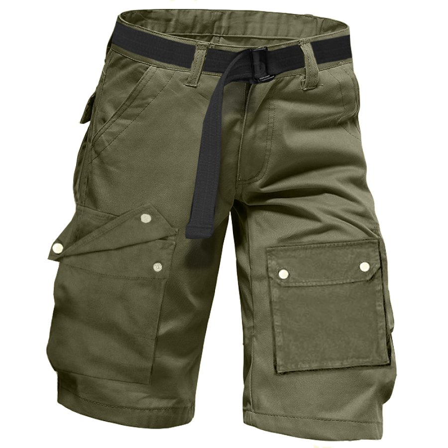 

Men's Vintage Hiking Camping Outdoor Multi Pocket Cargo Shorts