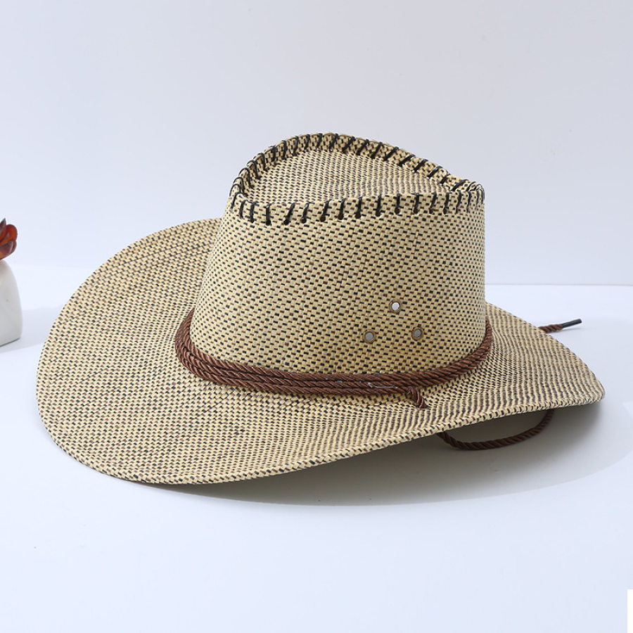 

Мужская винтажная ковбойская шляпа от солнца в стиле вестерн