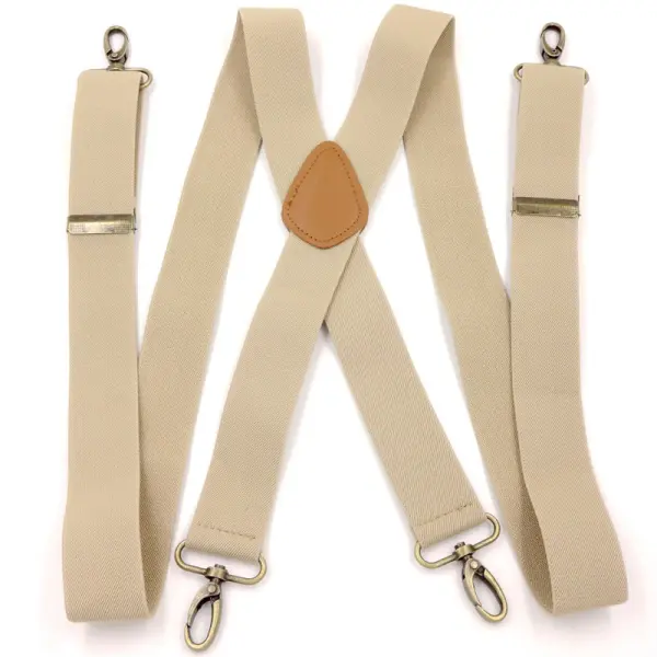 Men's Trousers Elastic Shoulder Strap Hook Buckle Suspenders Clip - Nicheten.com 