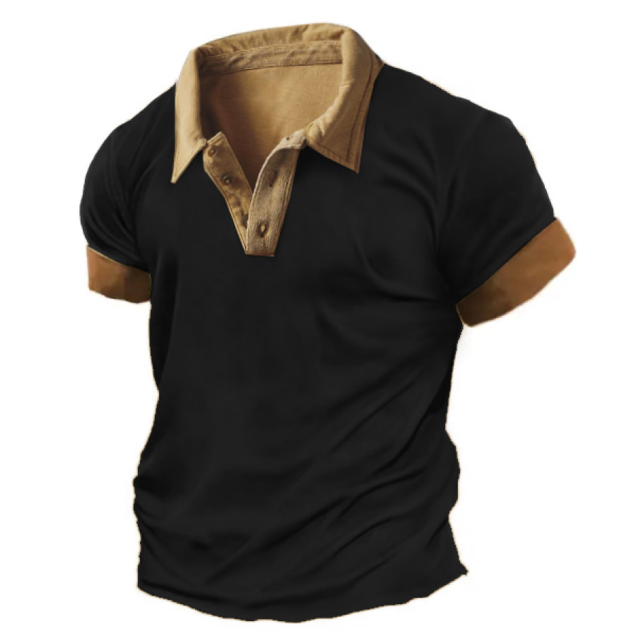 

Men's Outdoor Colorblock Tactical Polo Shirt