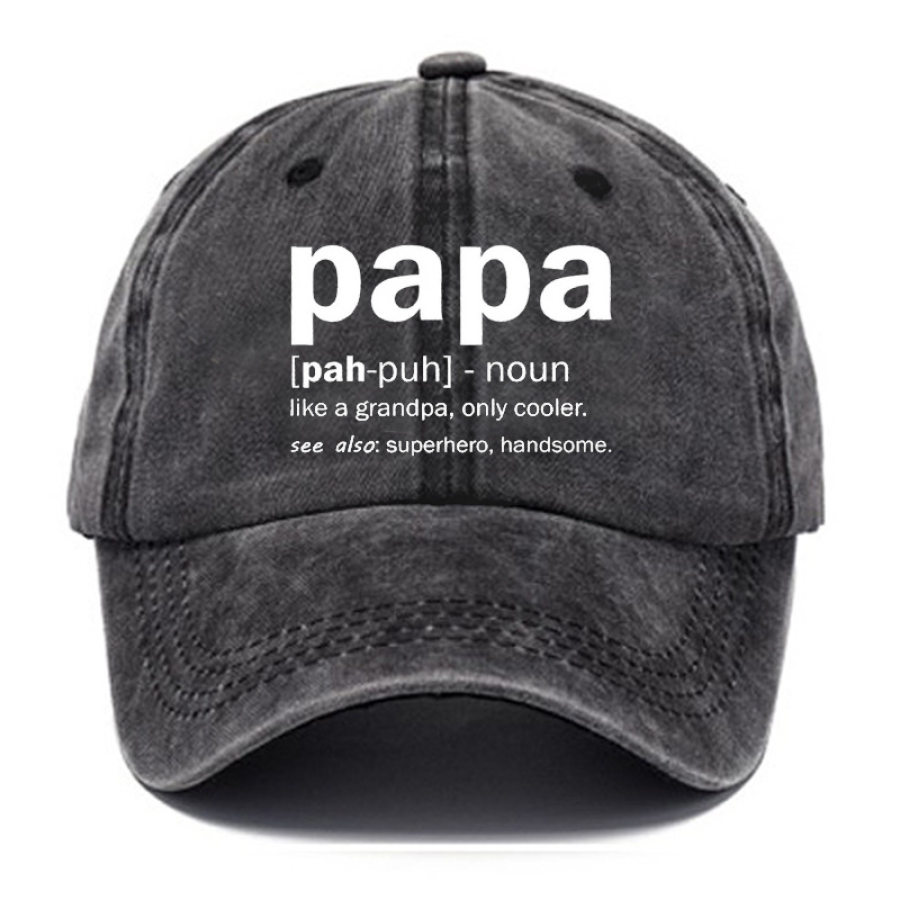 

Men's Papa Like A Grandpa Only Cooler Veja Também Superhero Handsome Graphic Baseball Boné