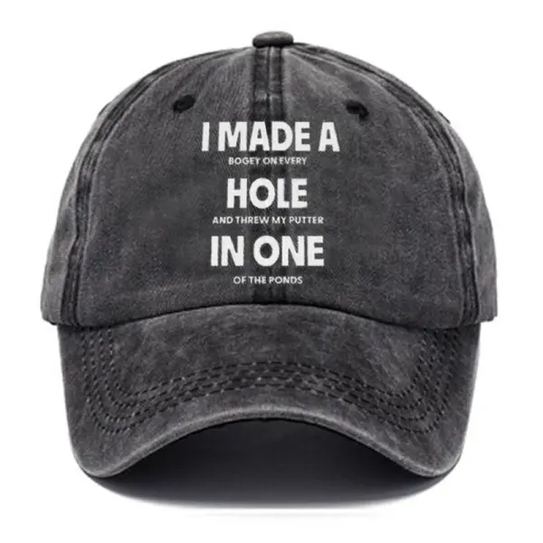 I Made A Bogey On Every Hole And Threw My Putter In One Of The Ponds Men's Retro Baseball Caps - Honeylop.chimpone.com 