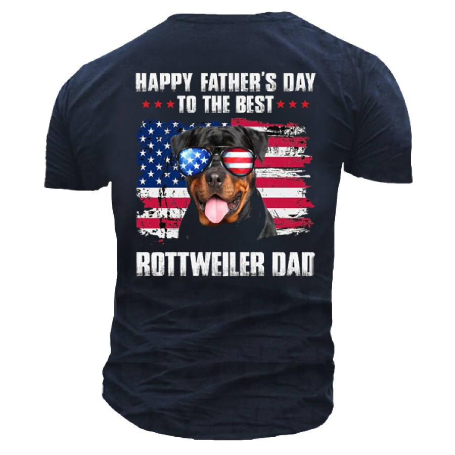 

Cotosen To The Best Dad American Flag Men Cotton Tee