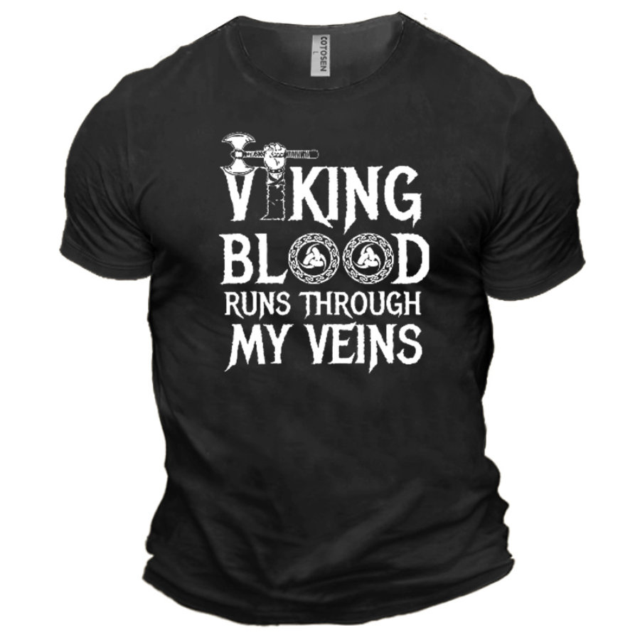 

Cotton Viking Blood Men's Short Sleeve T-Shirt