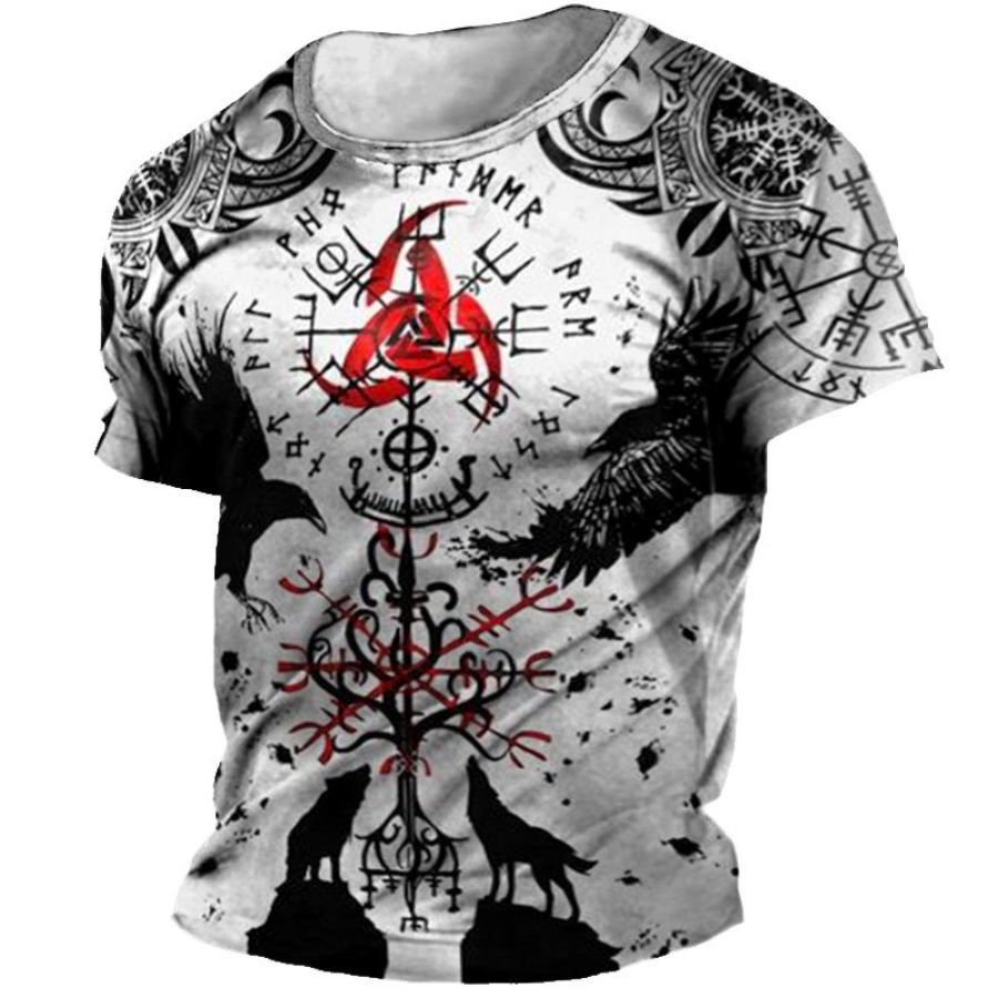 

Men's Viking Print Short Sleeve T-Shirt