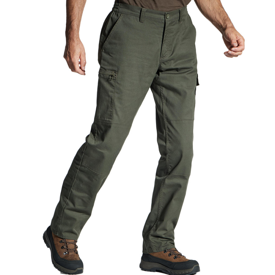 

Men's Simple Outdoor Quick-drying Hiking Trousers With Zipper Pocket Design