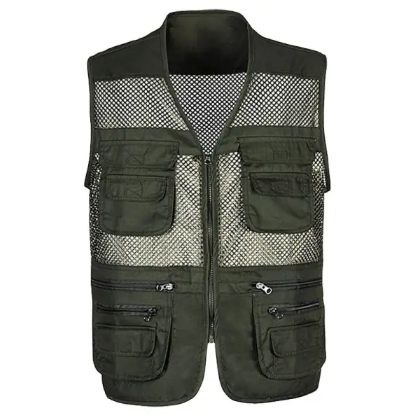Men's Outdoor Multi-Pocket Breathable Thin Mesh Vest - Honeylop.chimpone.com 