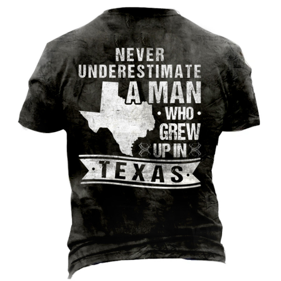 

Vintage Texas Map A Man Who Grew Up In Texas Men Tee