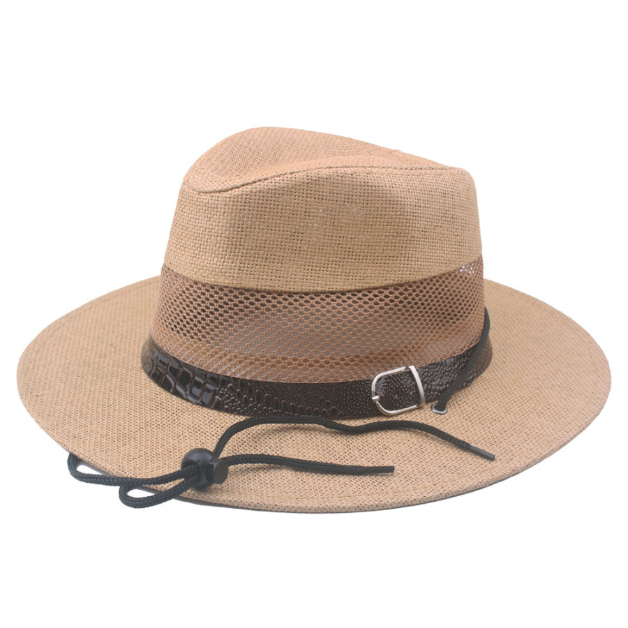 

Мужская уличная сетчатая дышащая ковбойская солнцезащитная шляпа