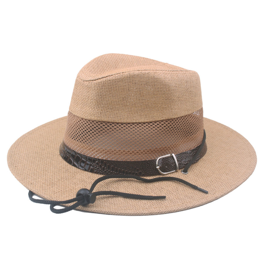 

Cappello A Prova Di Sole Da Cowboy Traspirante Con Cuciture A Rete Da Esterno Da Uomo