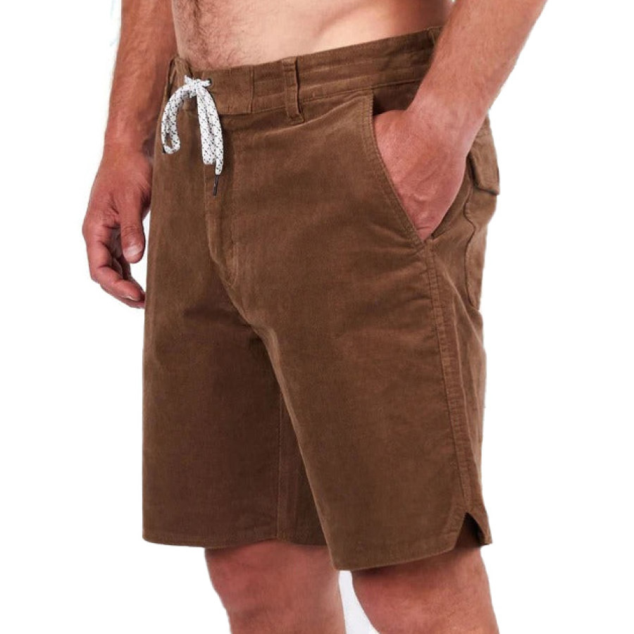 

Men's Outdoor Vintage Corduroy Multi Pocket Shorts