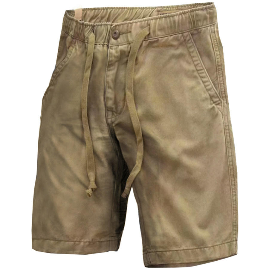 

Shorts Masculinos Casuais Táticos Com Cintura Elástica Para Atividades Ao Ar Livre