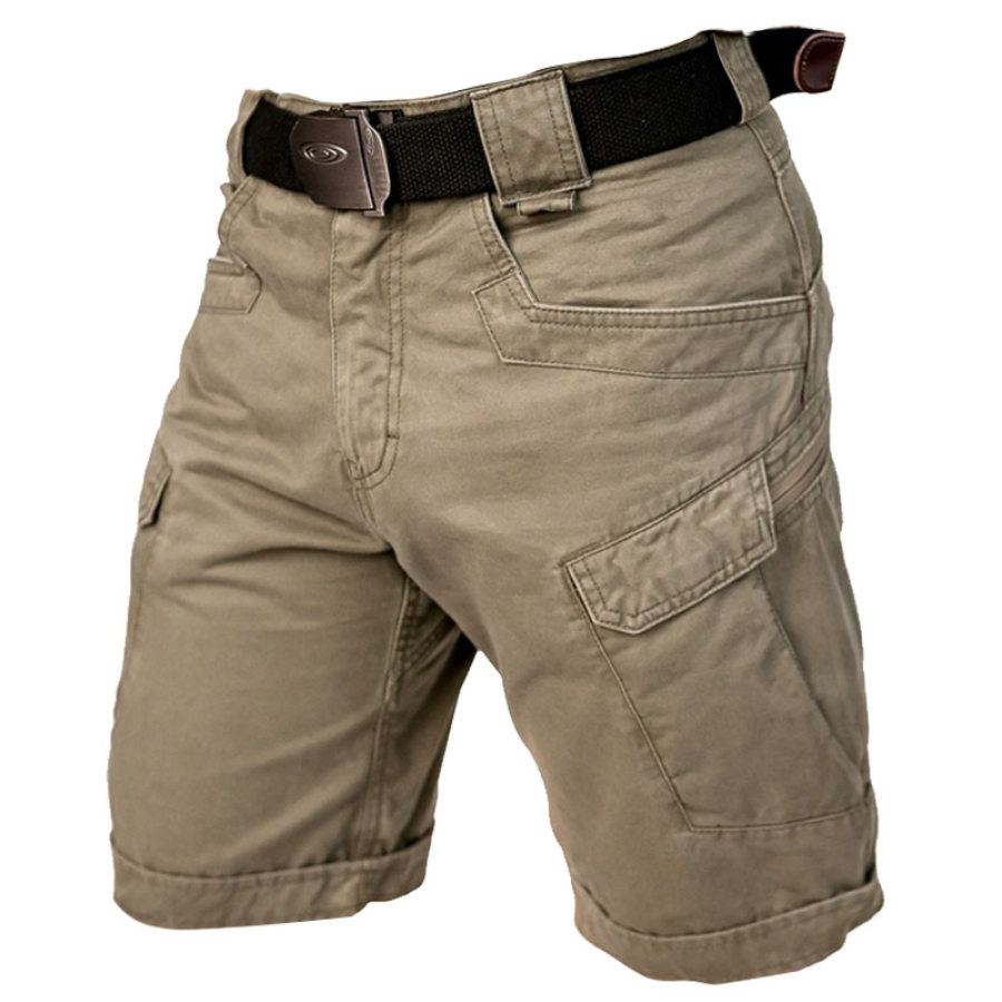 

Men's Vintage Washed Cotton Outdoor Tactical Shorts