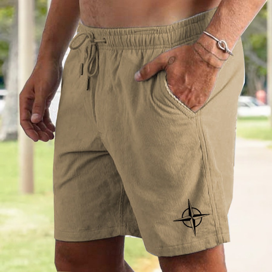 

Men's Surf Shorts Outdoor Vintage Corduroy Walking Pants Shorts Walkshort