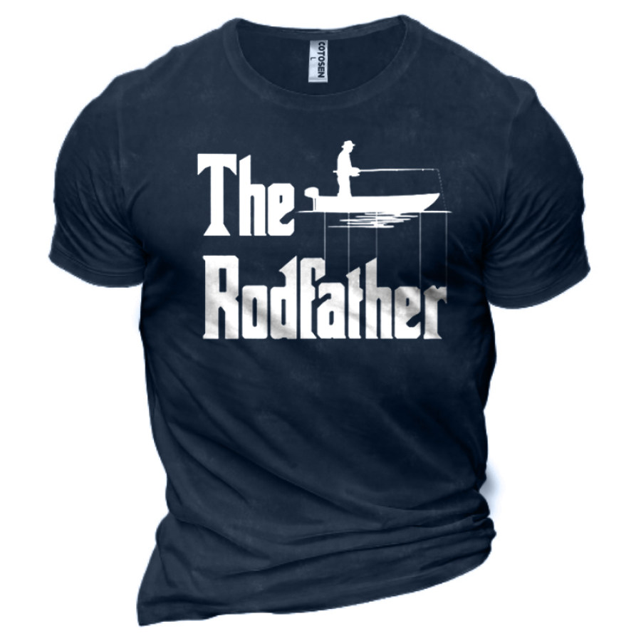 

Men's Outdoor Fishing Graphic Printed Cotton T-Shirt