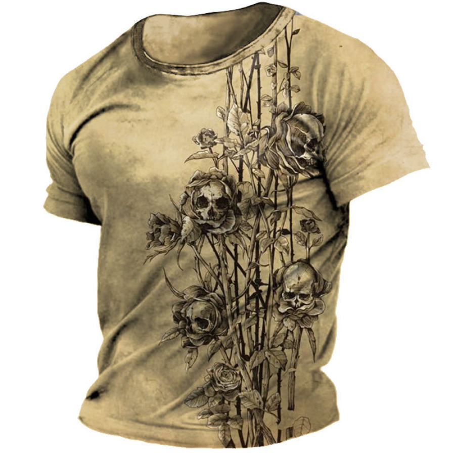 

Men's Skull Print Short Sleeve T-Shirt