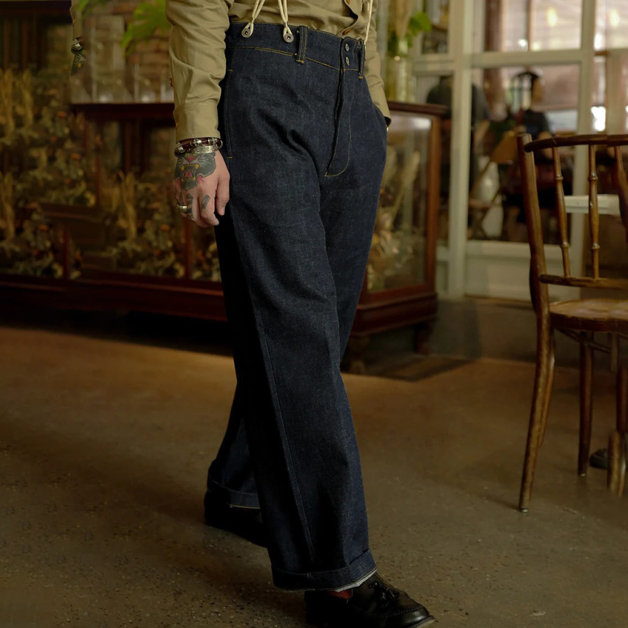 

Men's Vintage Casual Denim Trouser