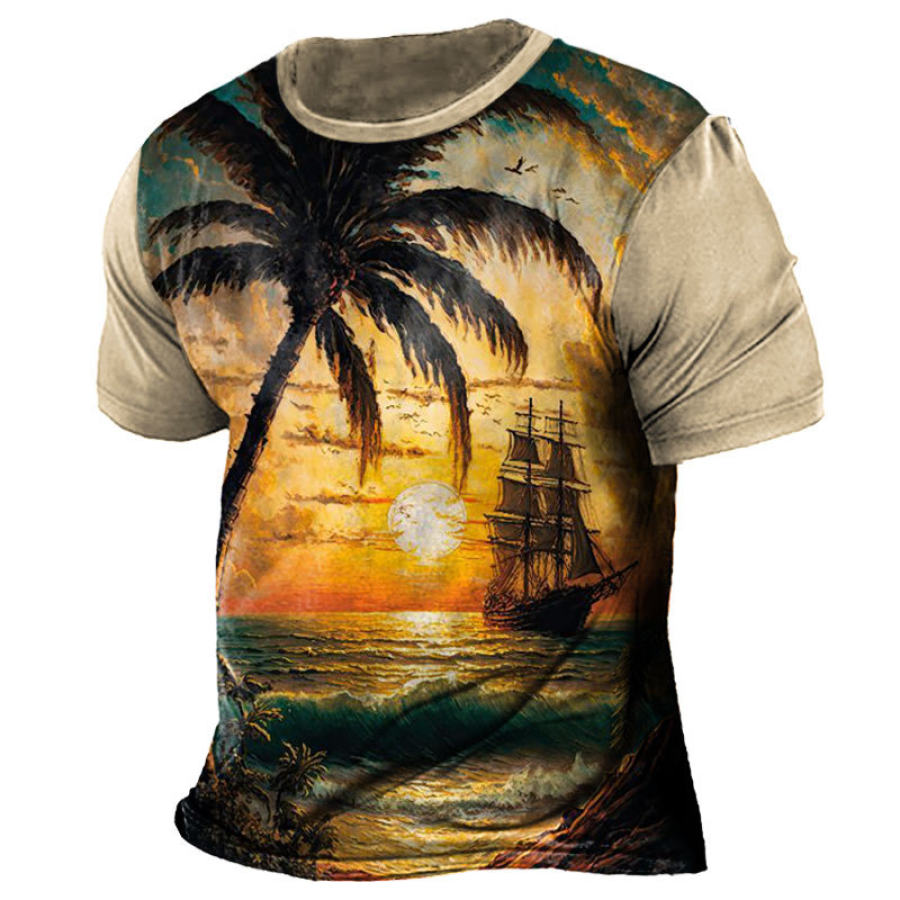 

Camiseta Con Estampado De Vela Navideña Para Hombre