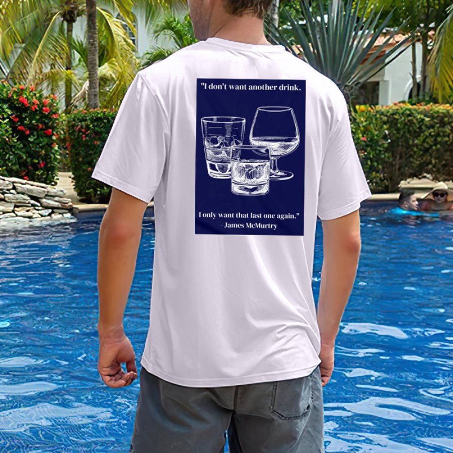 

Men's T-Shirt Cotton Last Drink By Full Time American White