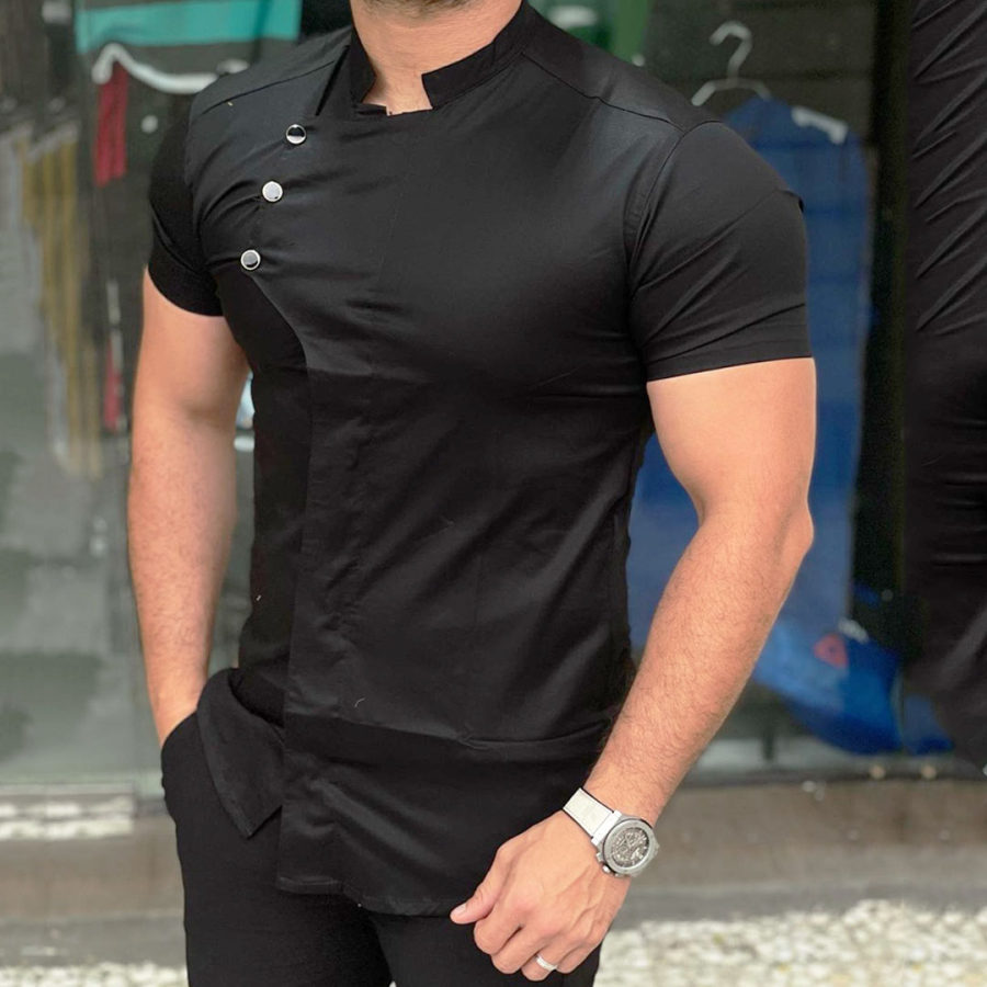 

Men's Asymmetric Short Sleeve Shirt